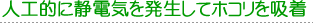 �l�H�I�ɐÓd�C�𔭐����ăz�R�����z��