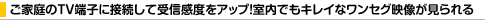 ���ƒ��TV�[�q�ɐڑ����Ď�M���x���A�b�v�I�����ł��L���C�ȃ����Z�O�f����������