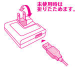 ���g�p���̓v���O�������[�d��{�̓��ɐ܂肽����
���Ƃ��ł��܂��B