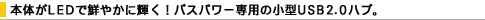 �{�̂�LED�őN�₩�ɋP���I�o�X�p���[��p�̏��^USB2.0�n�u�B