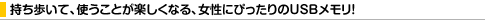 ���������āA�g�����Ƃ��y�����Ȃ�A�����ɂ҂������USB�������I