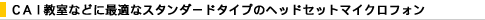 �b�`�h�����ȂǂɍœK�ȃX�^���_�[�h�^�C�v�̃w�b�h�Z�b�g�}�C�N���t�H��