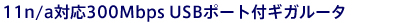 11n/a対応300Mbps USBポート付きギガルータ