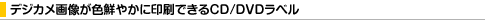 �f�W�J���摜���F�N�₩�Ɉ���ł���CD/DVD���x��