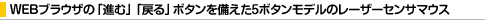 WEB�u���E�U�́u�i�ށv�u�߂�v�{�^���������5�{�^�����f���̃��[�U�[�Z���T�}�E�X
