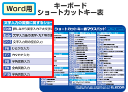 キーボードショートカット表マウスパッド Word用 Mp 104bu