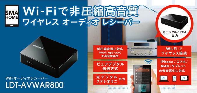 WiFiオーディオレシーバー - LDT-AVWAR800