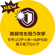 [NEW]脆弱性を狙う攻撃 セキュリティホールからの侵入をブロック