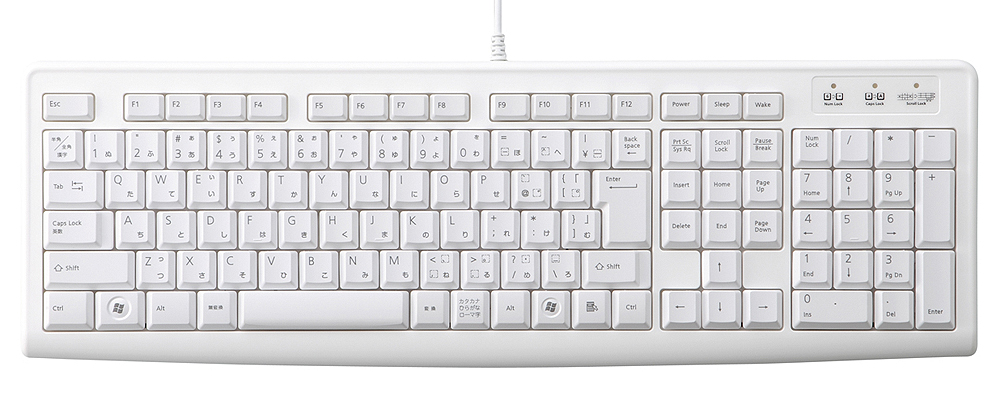 コンパクト有線キーボード シリコンカバー付き Tk Fcm084cwh